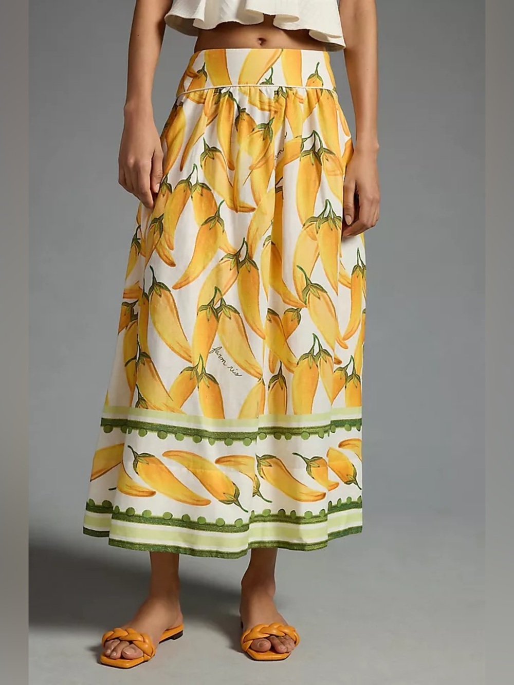 Farm Rio x Anthropologie Peppers Printed Skirt Size XS EUC